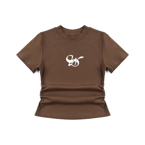 Wen Shan Коричневые Женские Футболки