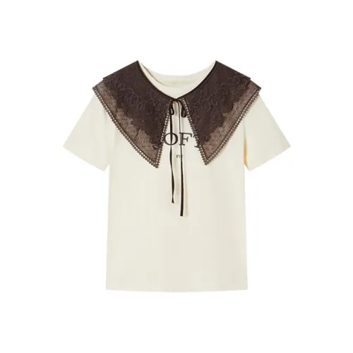 Pit Экрю Женские Рубашки T