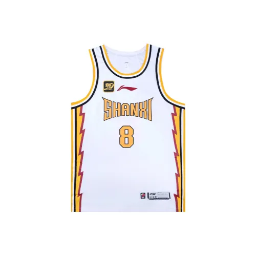 Лайнер CBA Collection Баскетбольная Джерси League Версия 24 25 Shanxi Команда Zhang NING Размер 8 Мужской Стандартный Белый