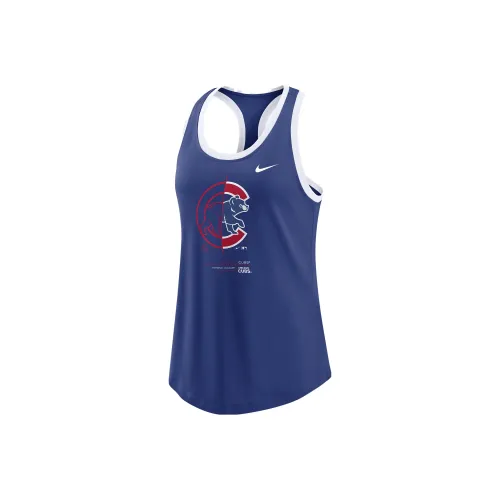 NIKE Темно-небесно-голубые Женские Футболки