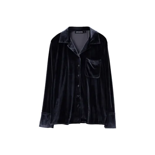 SOON FLOWER Серые Женские Рубашки