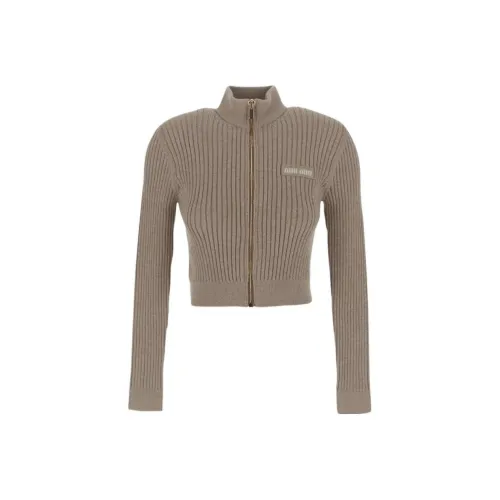 MIU MIU FW23 Трикотаж Женский Верблюжий Коричневый