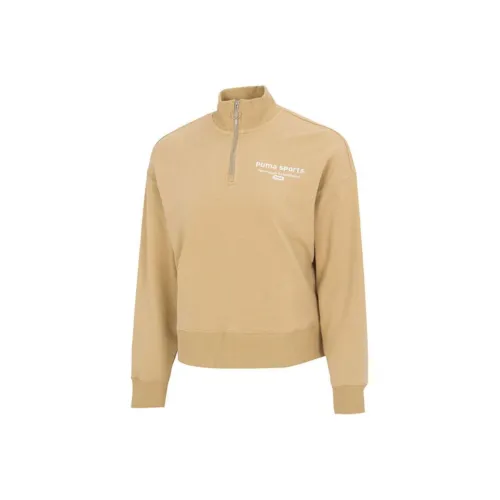 PUMA Хаки Женские Свитшоты