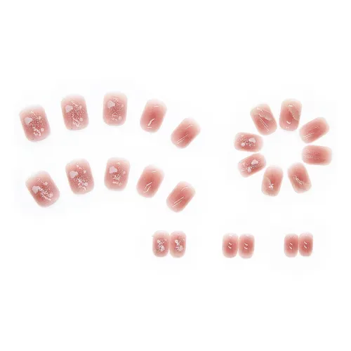 Sweet Pillow House Розовый Прозрачный Короткий And Тонкий False Nail Миндаль Укороченный Blush Nude Глянцевый