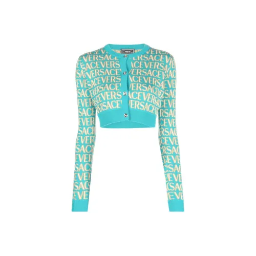 VERSACE SS23 Трикотаж Женский Синий Зеленый