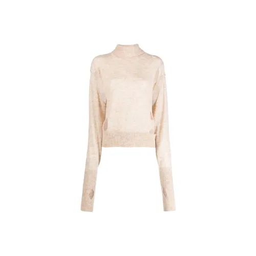 MM6 Maison Margiela Светло-бежевые Женские кашемировые свитеры