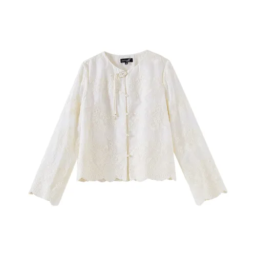 OUNIXUE Абрикос Женские Рубашки