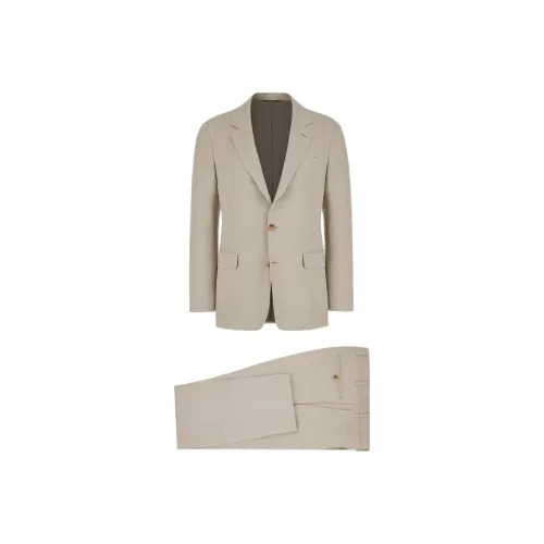 Canali Бежевый Мужской Бизнес-костюм