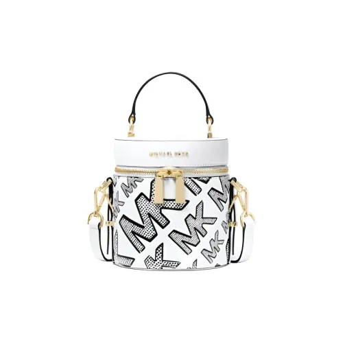 MICHAEL KORS MICHAEL KORS Handbag Collection Bedford Кожа Цилиндрическая Сумка Сумка через плечо Женская Черно-белая