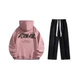 Set (Пыльно-розовый с флисовой подкладкой + черные джинсы)