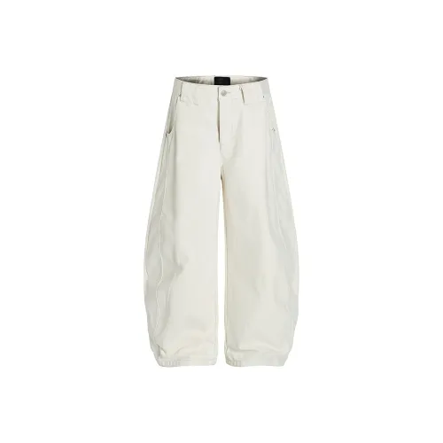 WLNEXT Непринужденный стиль Белый Джинсы с Дизайном Relaxed Унисекс