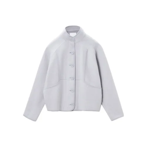 OVV Светло-фиолетовый Однотонный A9 Женские Куртки