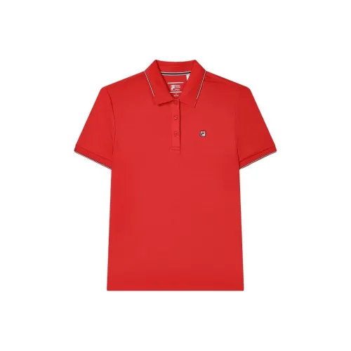 FILA Легендарный красный Женские Поло