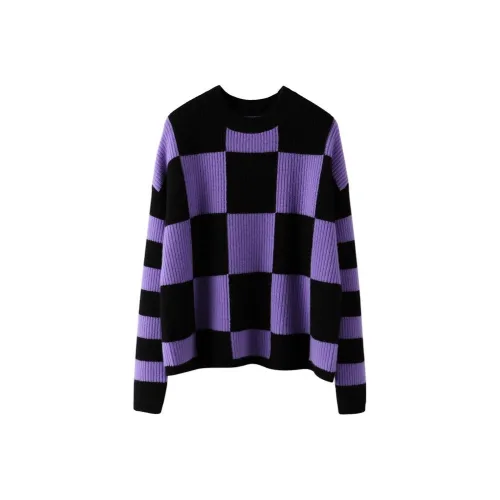MAIGRE SIMHAT Кашемир Свитер Женский Черный+Фиолетовый