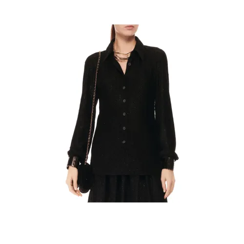 CHANEL 24 Весенний Летний Новый Приход Рубашка Женская Черная