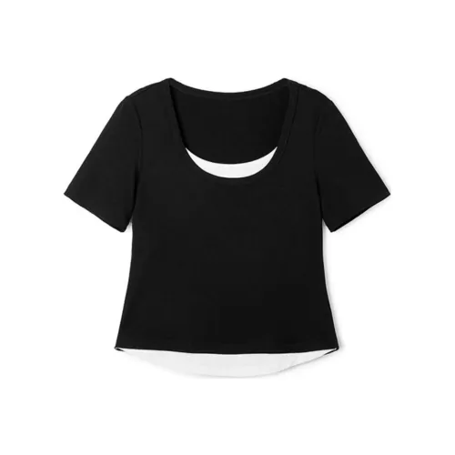 TKY SHOP Элегантные черные женские футболки T