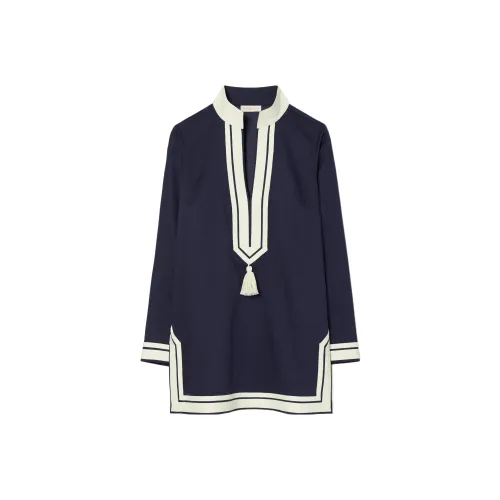 Tory Burch SS23 Рубашка Женская Морской Синий