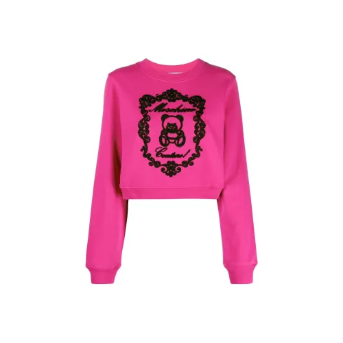 MOSCHINO Темно-розовый Женские Свитшоты
