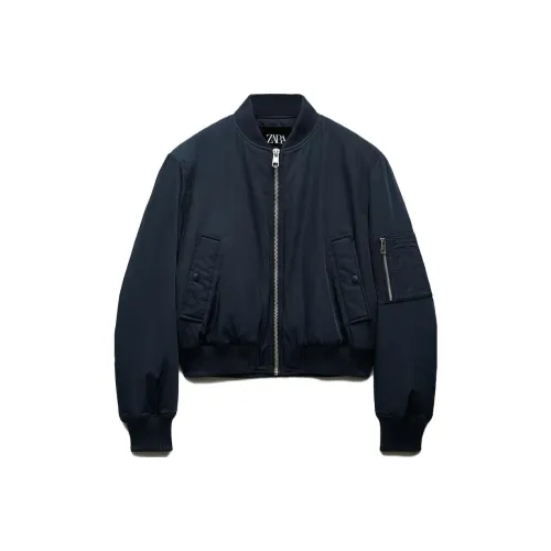 ZARA Морской синий Женские Куртки