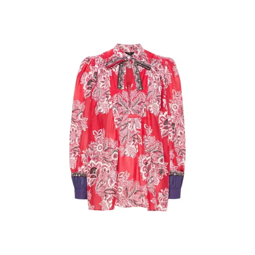 ETRO Женские Рубашки Красного Цвета