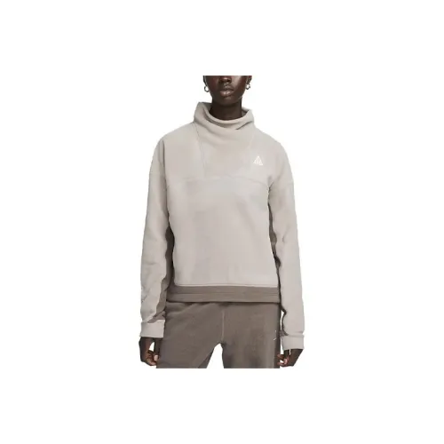 NIKE Оливково-серый Женские Свитшоты