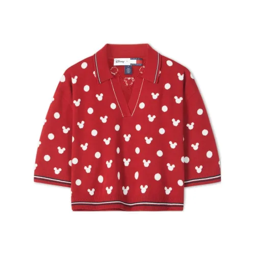 Tommy Hilfiger Tommy Hilfiger x Disney Co Branded SERIES Яблоко Красный Женские Поло