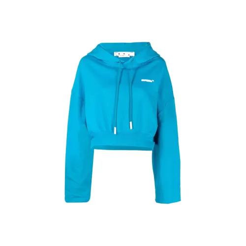 Off Белый и синий цвет Женские Свитшоты