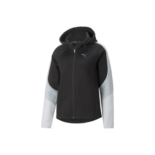PUMA EVOSTRIPE Full Zip Толстовка Куртка Женская Черная