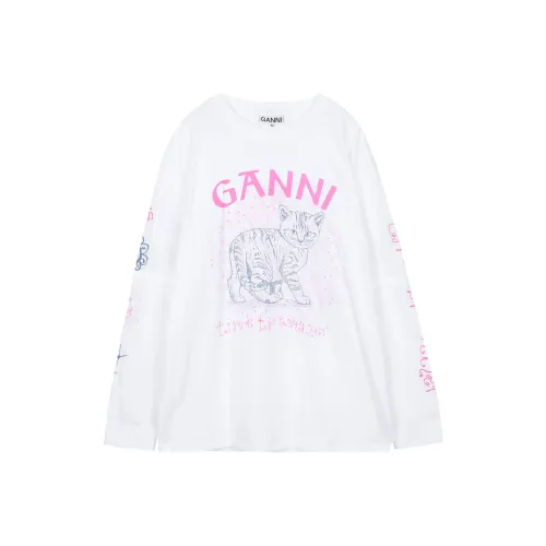 GANNI Белые Женские Футболки
