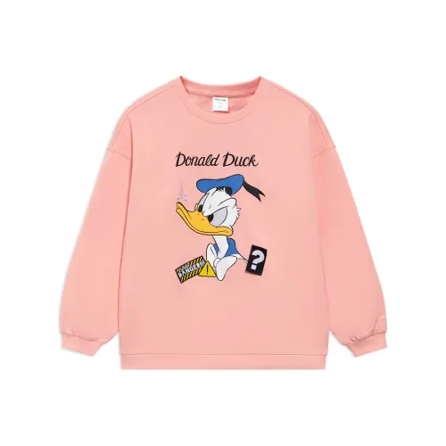 LINING Donald Duck Series Розовые Женские Свитшоты