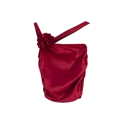 CPAURA Без бретелек Топ Женский Красный