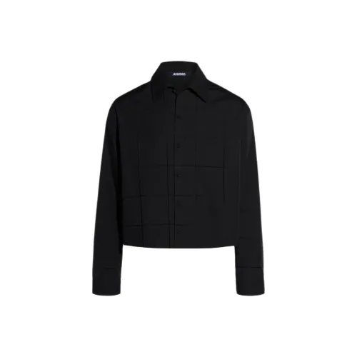 Jacquemus FW24 Квадратная панель рубашка женская черный черный