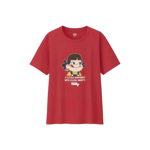 UNIQLO Арбузно-розовый красный Женские T-рубашки