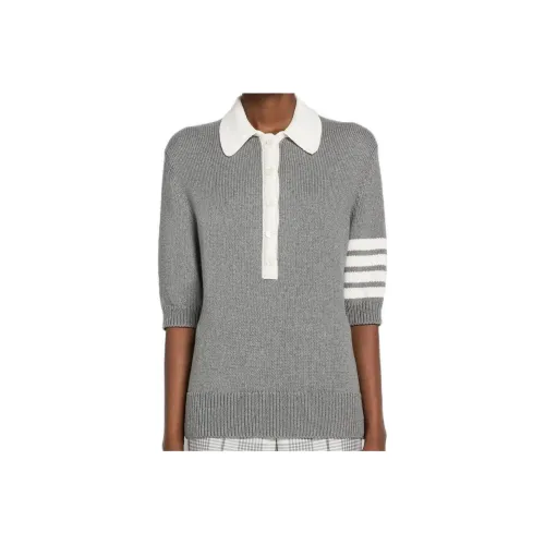 THOM BROWNE Серый Женские Поло