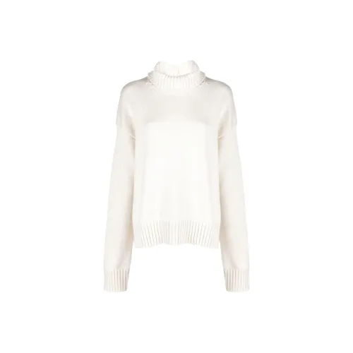 JIL SANDER Экрю Женские кашемировые свитеры