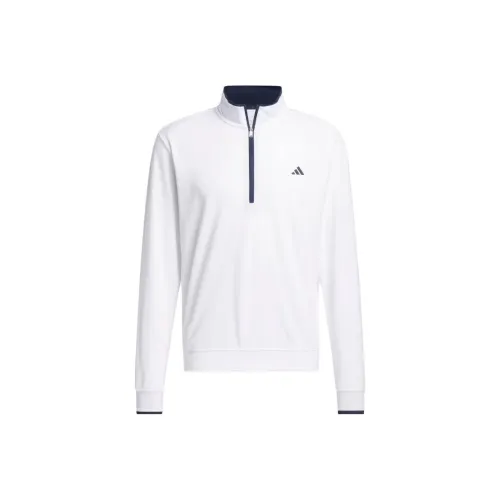 Adidas Полузастежка Топ Гольф Одежда Мужская Белый