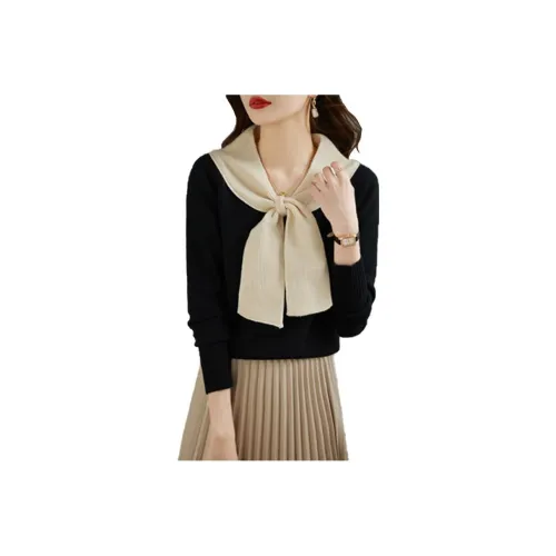 AIYILIAN Черный Женский Трикотаж