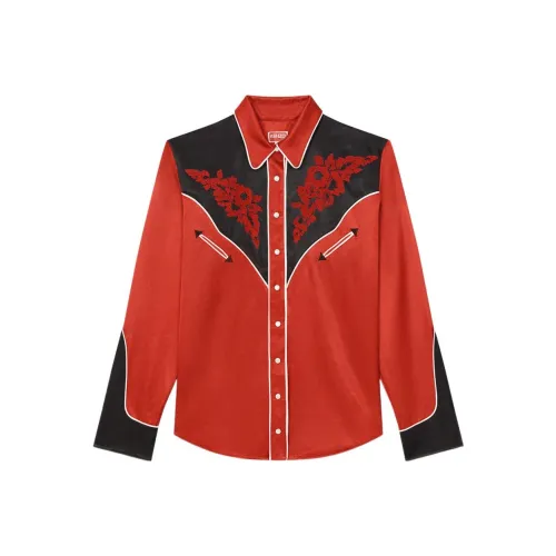 Kenzo X Nigo Western Flower Limited Collection Red Chinese Женские Рубашки