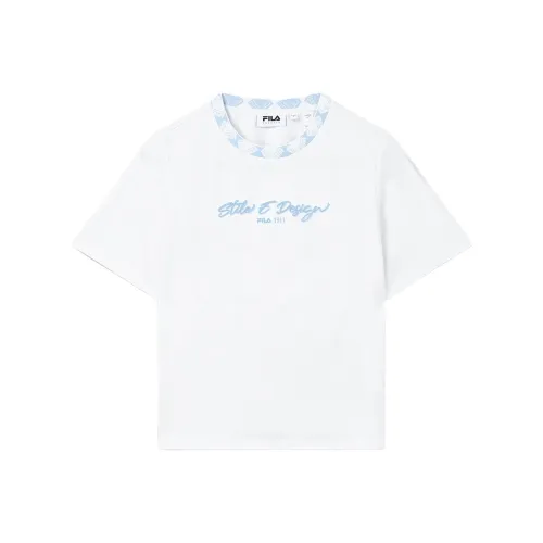 FILA Стандартный Белый Женский T-Рубашки