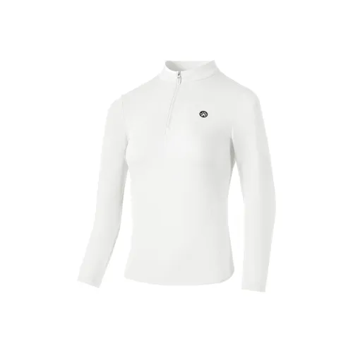 BMAI Бег Т-Рубашка Женская Темно-Коричневый Бежевый Белый