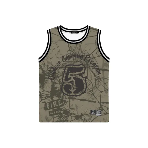 FireMonkey Баскетбольная Джерси Унисекс Серый Зеленый Чернила