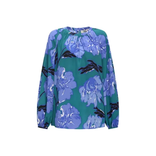 DVF Diane Von Furstenberg FW23 Рубашка Женская Синяя