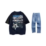 Темно-синий + Винтажный синий