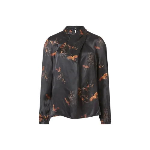 ALLSAINTS Черные Женские Шифоновые Рубашки