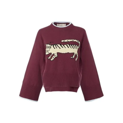 MARNI FW22 Свитер Женский Темно-Красный