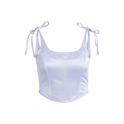 Adidas Originals 3 Stripes ADICOLOR 3 Полосы CORSET Майка с бретелями Женская Пыльно-фиолетовый