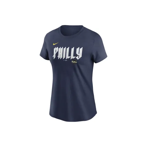 nike Стандартная футболка женская морского синего цвета Philadelphia Phillies PHILLIPS