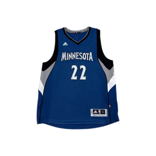 Adidas Баскетбольная Джерси Унисекс Синяя