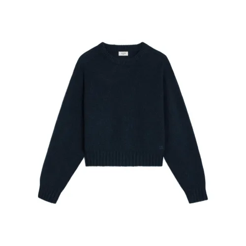 Celine SS24 Кашемир Свитер Женский Морской Синий