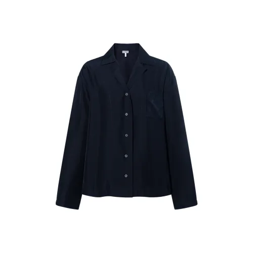 LOEWE SS23 Рубашка Женская Темно-синяя